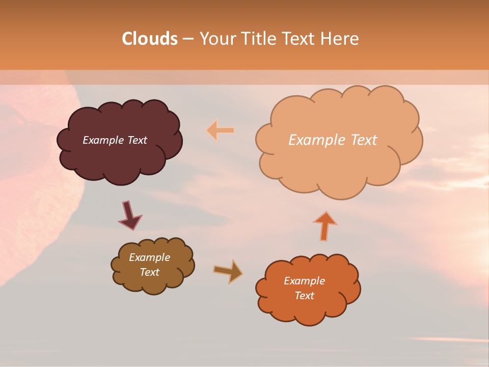 The Flower On Background Of The Sunset. The Abstraction. PowerPoint Template