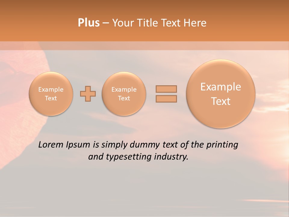The Flower On Background Of The Sunset. The Abstraction. PowerPoint Template