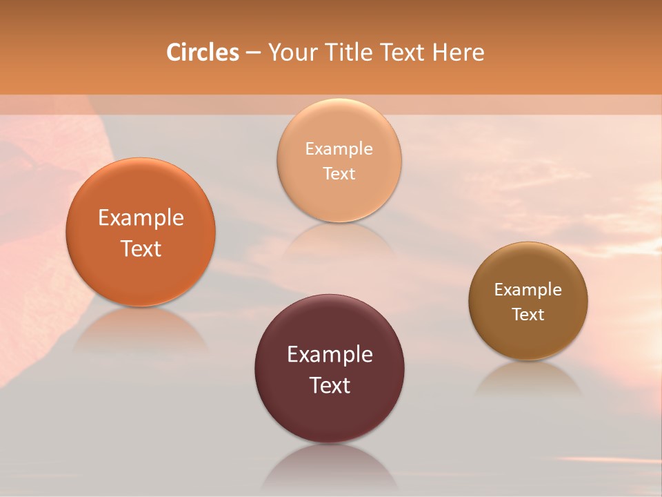 The Flower On Background Of The Sunset. The Abstraction. PowerPoint Template