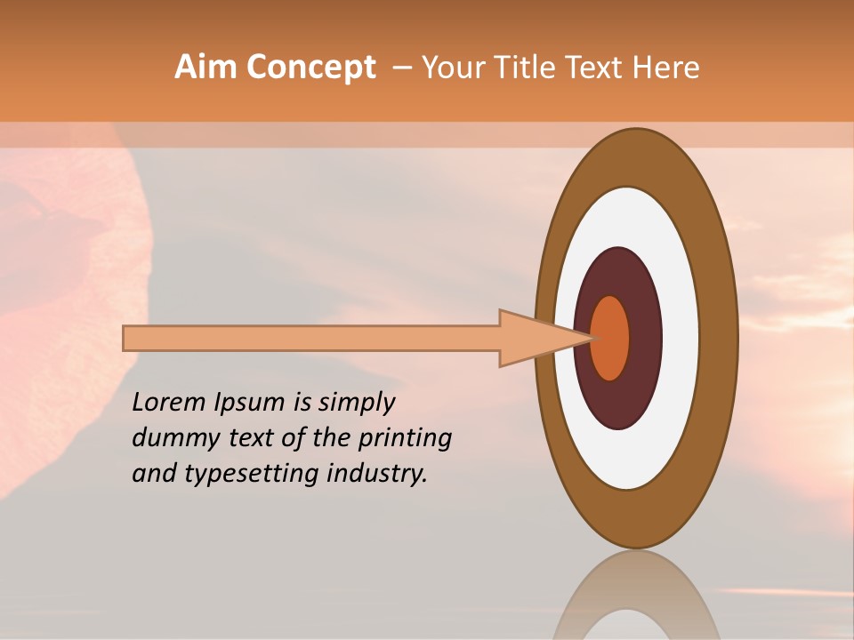 The Flower On Background Of The Sunset. The Abstraction. PowerPoint Template