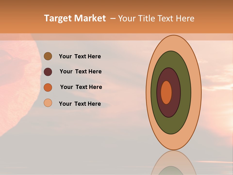 The Flower On Background Of The Sunset. The Abstraction. PowerPoint Template