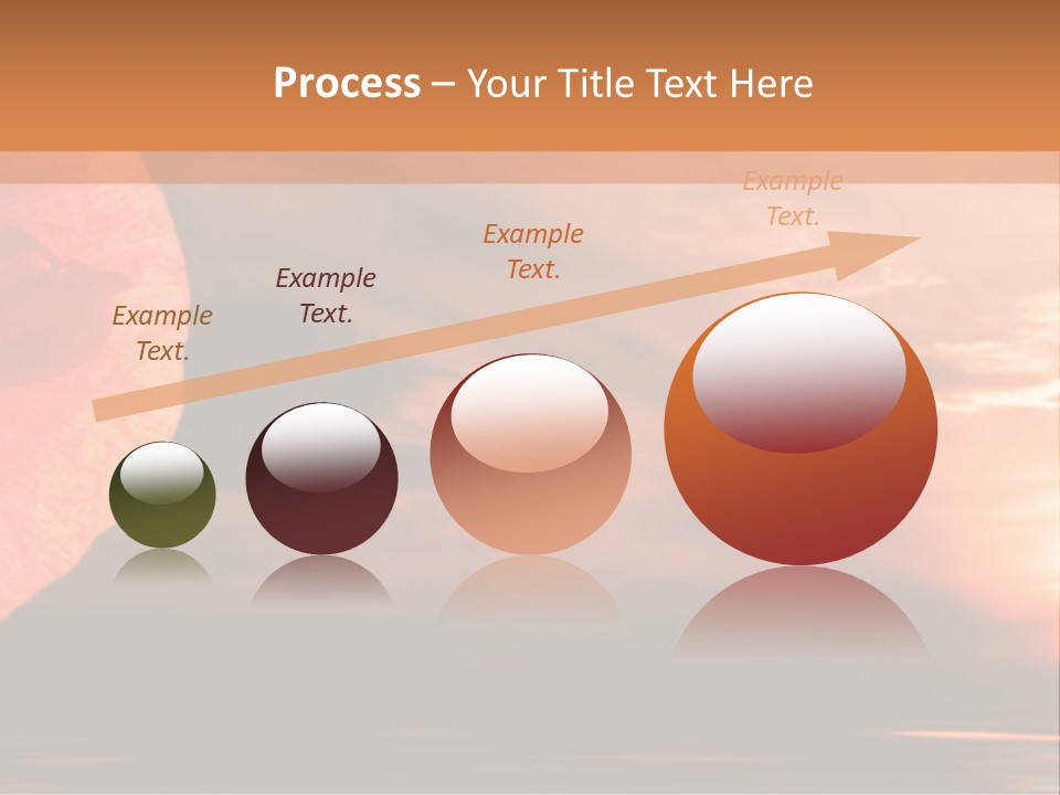 The Flower On Background Of The Sunset. The Abstraction. PowerPoint Template