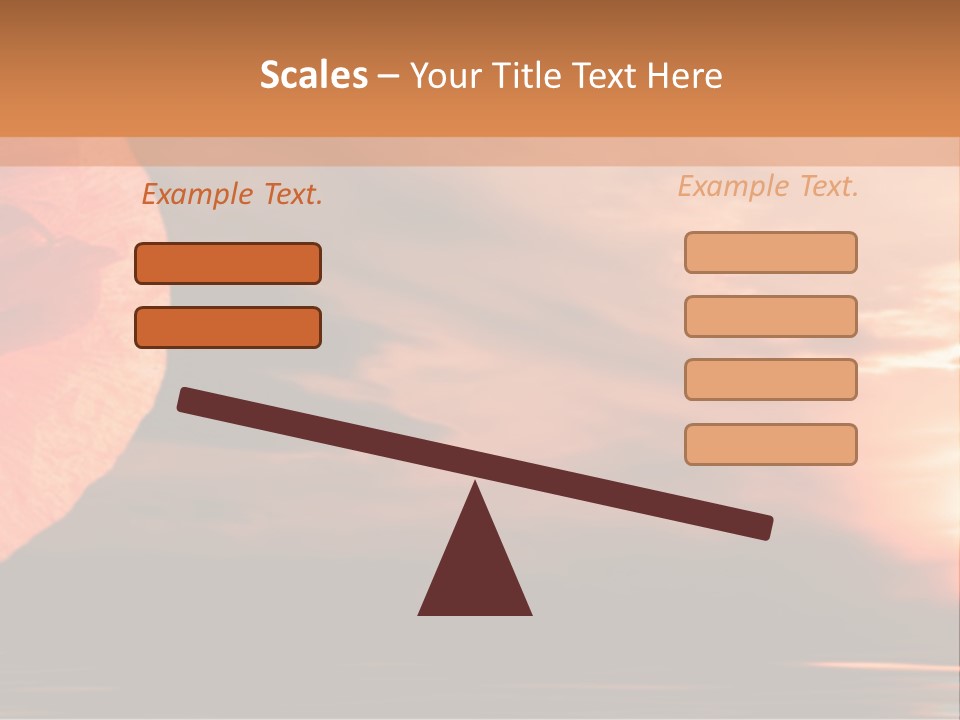 The Flower On Background Of The Sunset. The Abstraction. PowerPoint Template