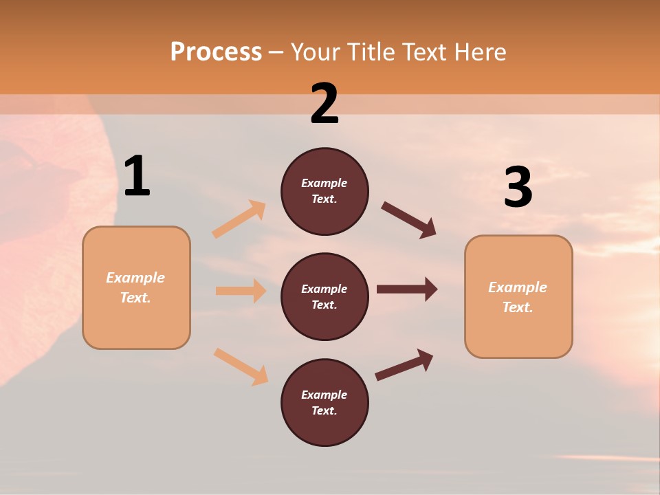 The Flower On Background Of The Sunset. The Abstraction. PowerPoint Template