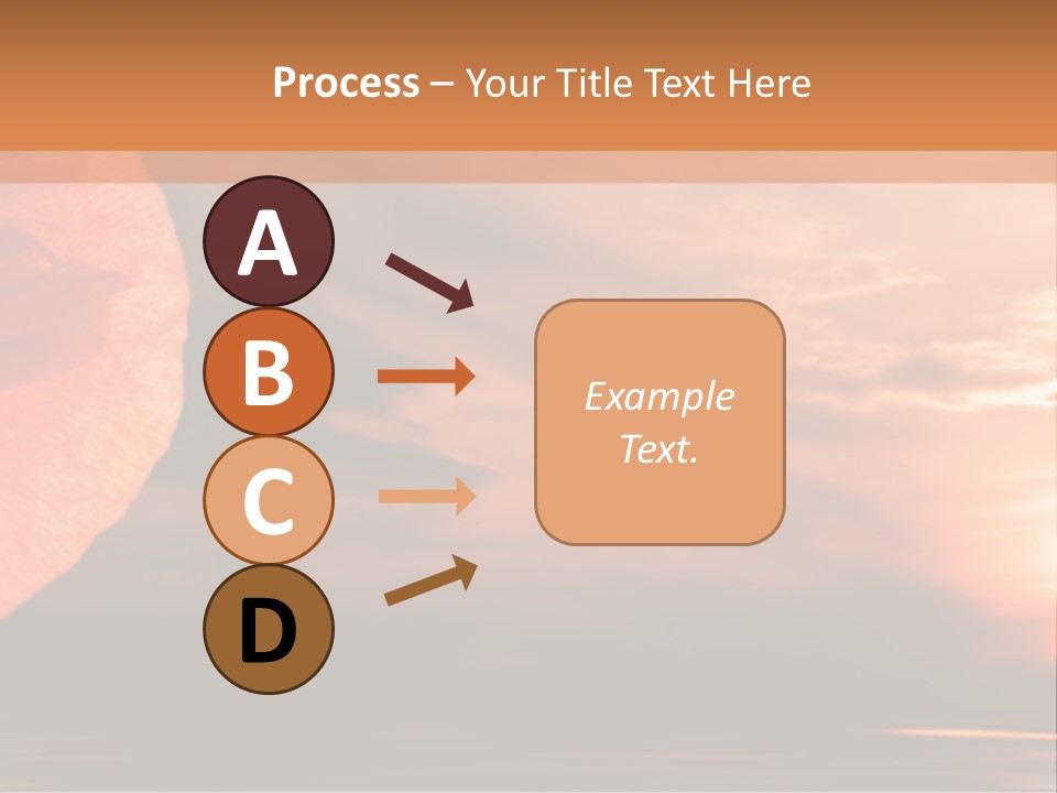 The Flower On Background Of The Sunset. The Abstraction. PowerPoint Template