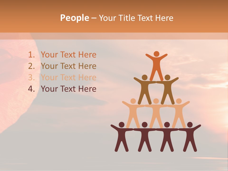 The Flower On Background Of The Sunset. The Abstraction. PowerPoint Template