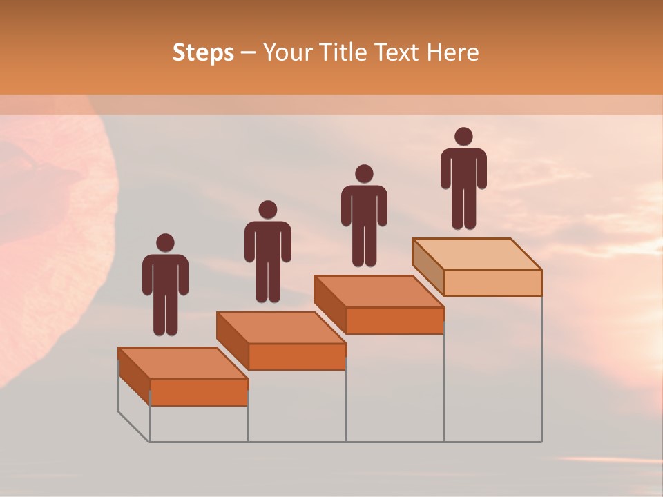 The Flower On Background Of The Sunset. The Abstraction. PowerPoint Template