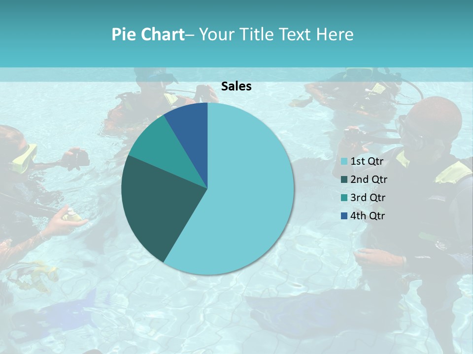 Instructor And Students During Scuba Diving Lessons PowerPoint Template