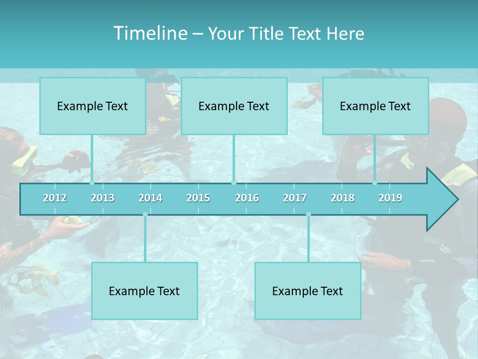 Instructor And Students During Scuba Diving Lessons PowerPoint Template