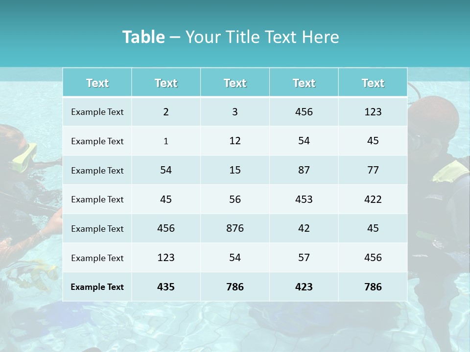 Instructor And Students During Scuba Diving Lessons PowerPoint Template