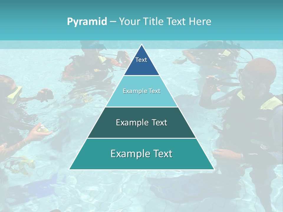 Instructor And Students During Scuba Diving Lessons PowerPoint Template