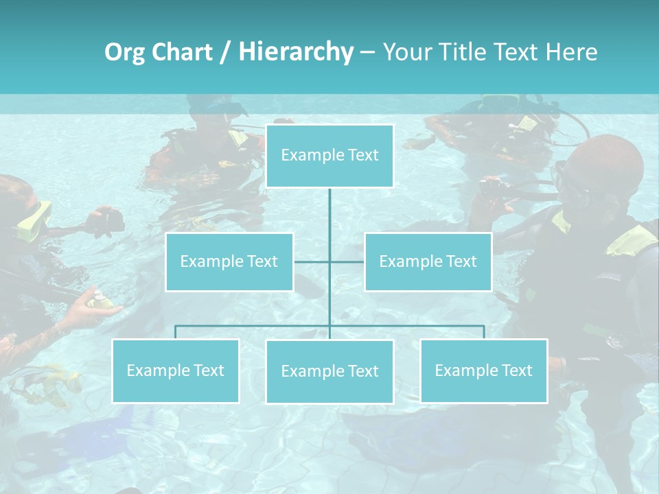 Instructor And Students During Scuba Diving Lessons PowerPoint Template