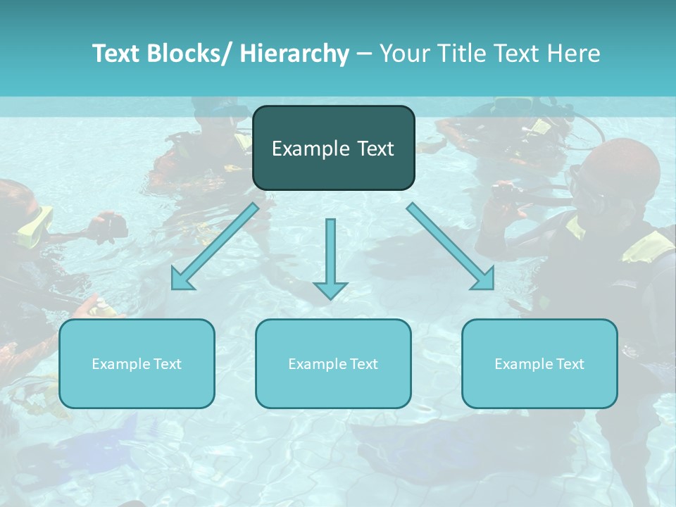 Instructor And Students During Scuba Diving Lessons PowerPoint Template