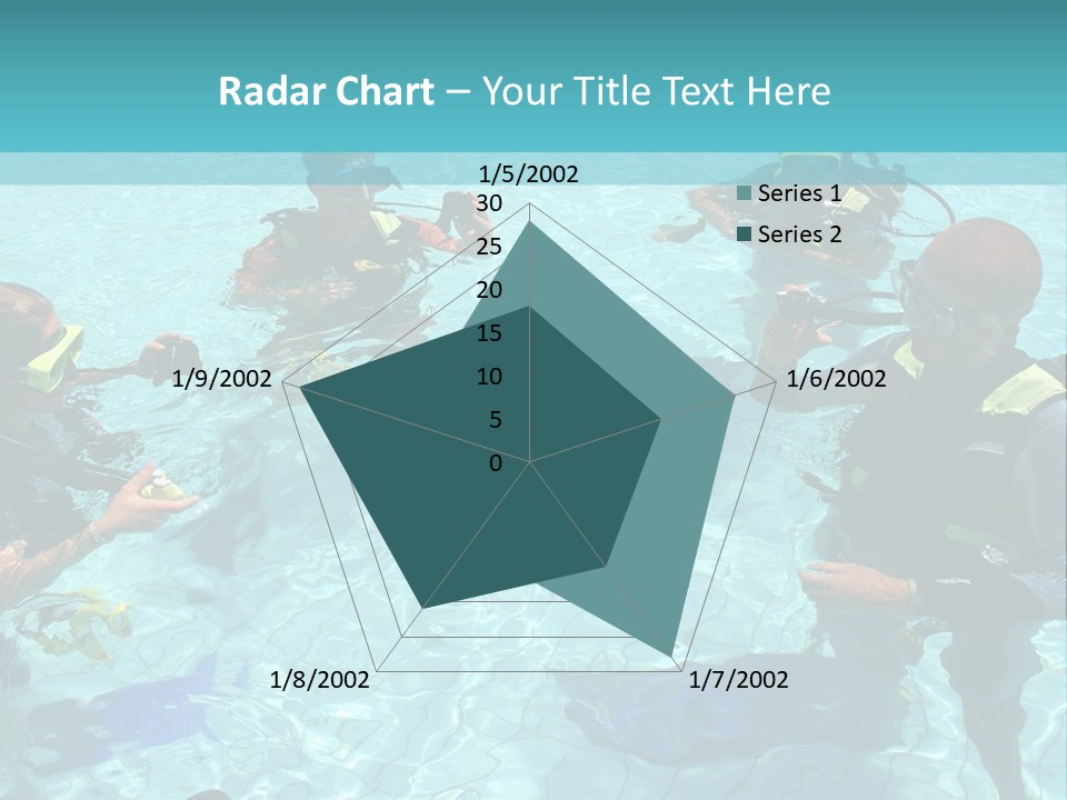 Instructor And Students During Scuba Diving Lessons PowerPoint Template