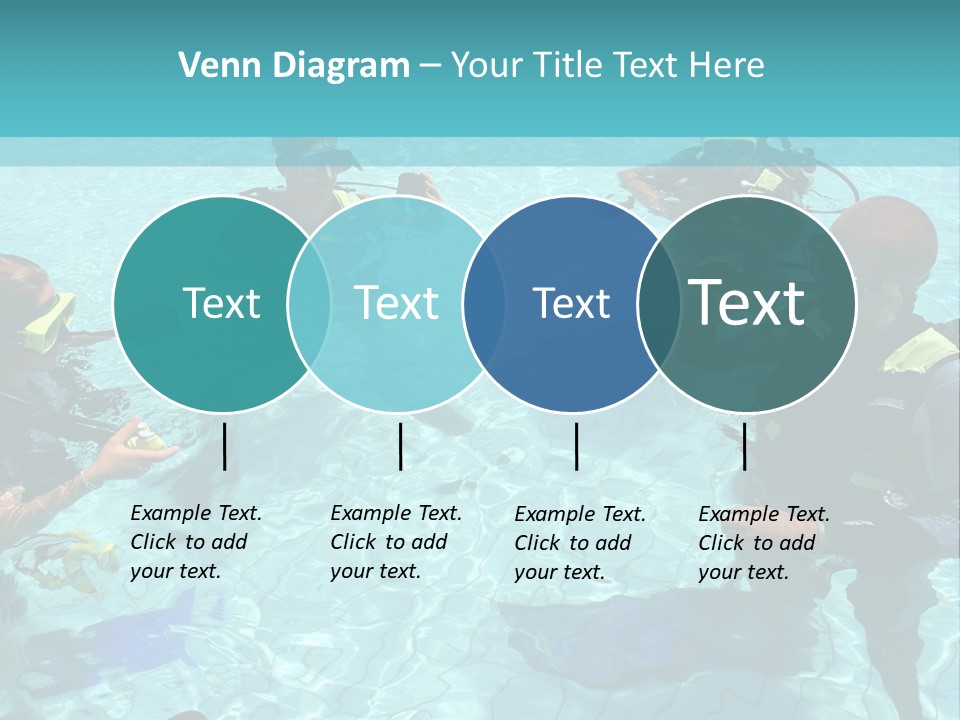 Instructor And Students During Scuba Diving Lessons PowerPoint Template