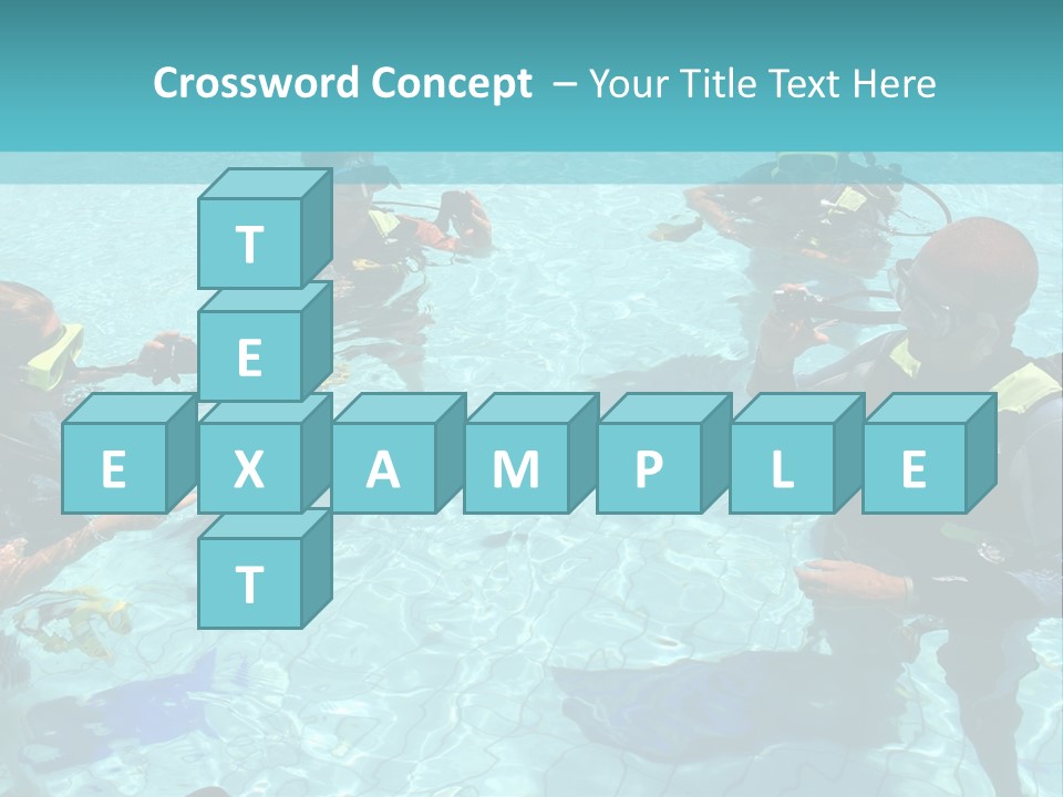 Instructor And Students During Scuba Diving Lessons PowerPoint Template