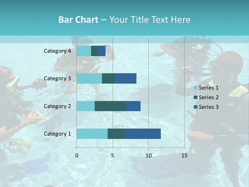 Instructor And Students During Scuba Diving Lessons PowerPoint Template