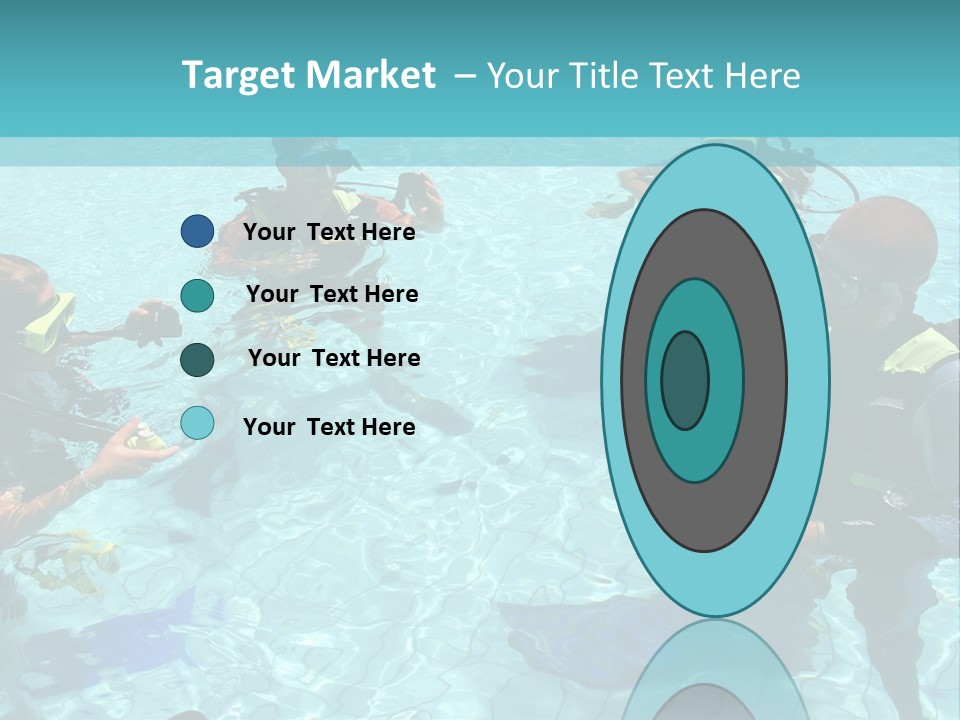 Instructor And Students During Scuba Diving Lessons PowerPoint Template