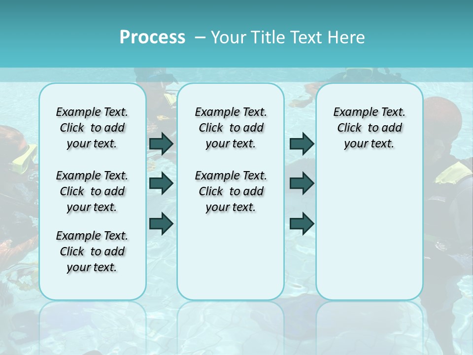 Instructor And Students During Scuba Diving Lessons PowerPoint Template