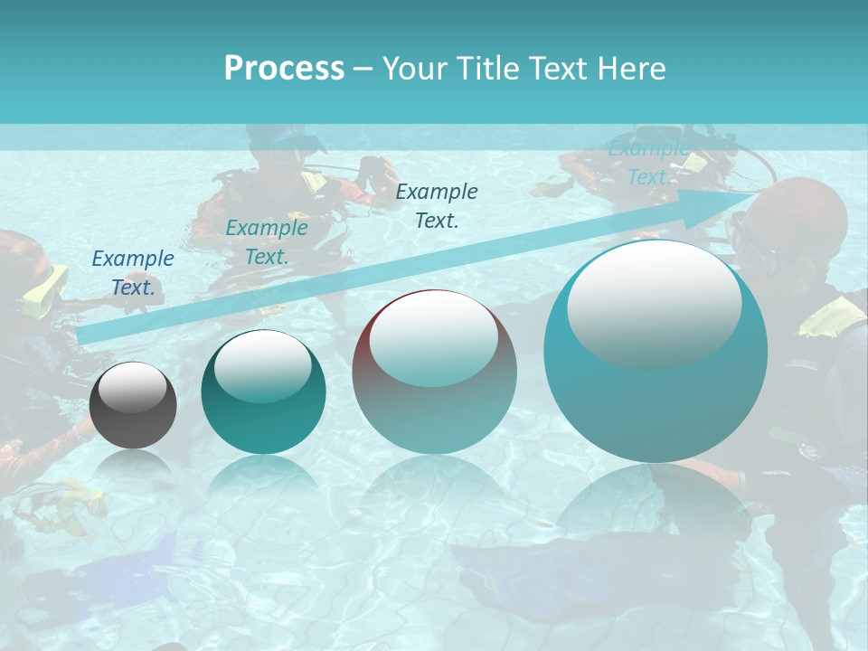 Instructor And Students During Scuba Diving Lessons PowerPoint Template