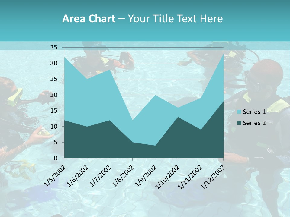 Instructor And Students During Scuba Diving Lessons PowerPoint Template