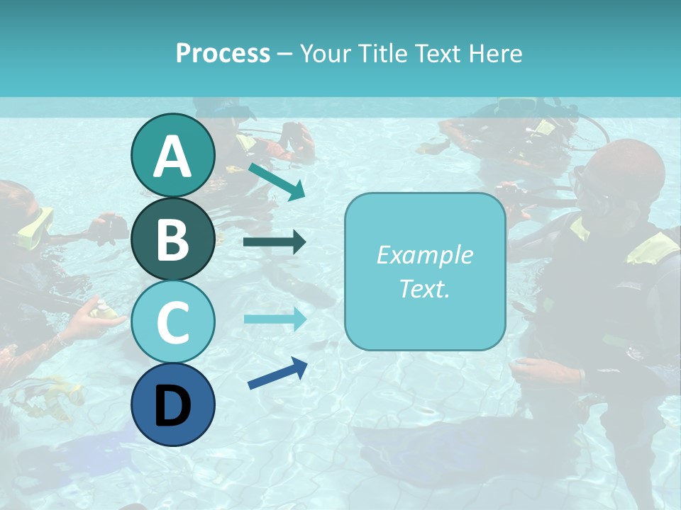 Instructor And Students During Scuba Diving Lessons PowerPoint Template