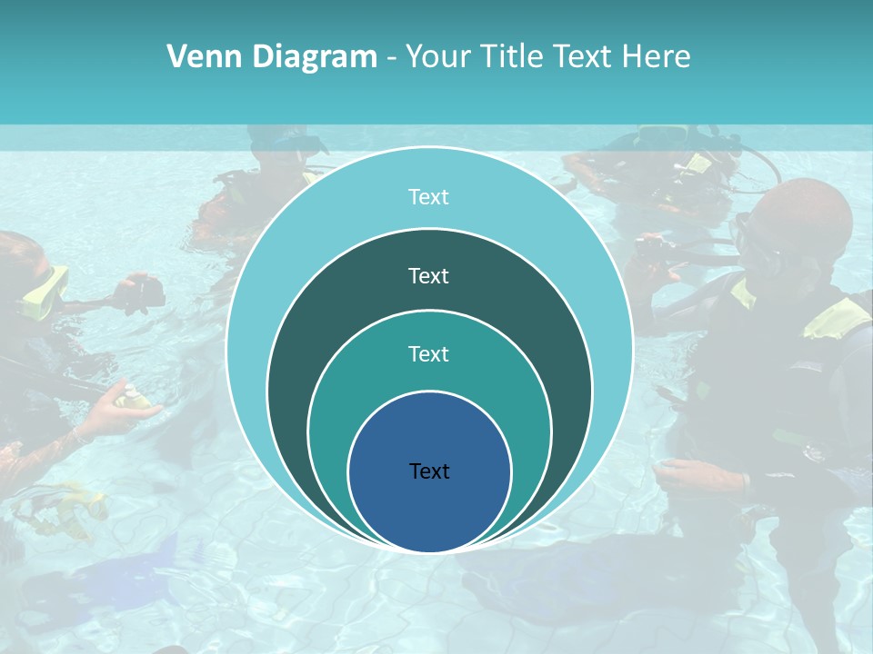 Instructor And Students During Scuba Diving Lessons PowerPoint Template