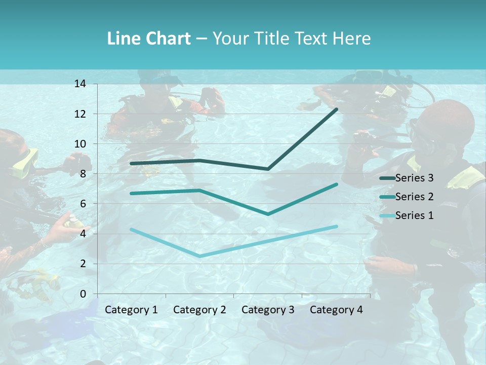 Instructor And Students During Scuba Diving Lessons PowerPoint Template