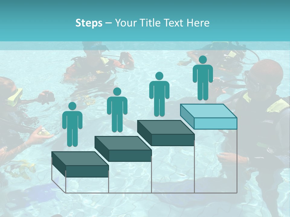 Instructor And Students During Scuba Diving Lessons PowerPoint Template