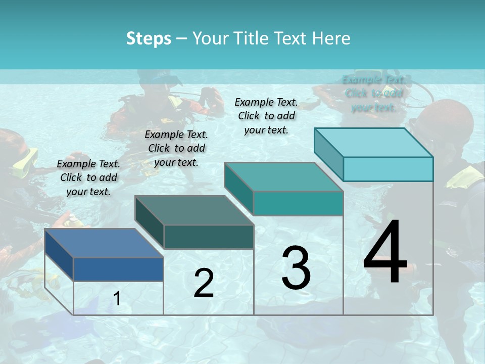 Instructor And Students During Scuba Diving Lessons PowerPoint Template