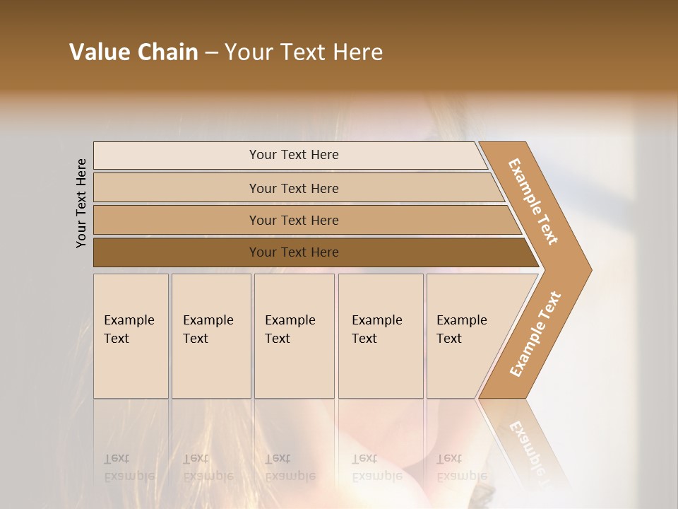 A Woman Looking Out A Window With Her Hand On Her Face PowerPoint Template