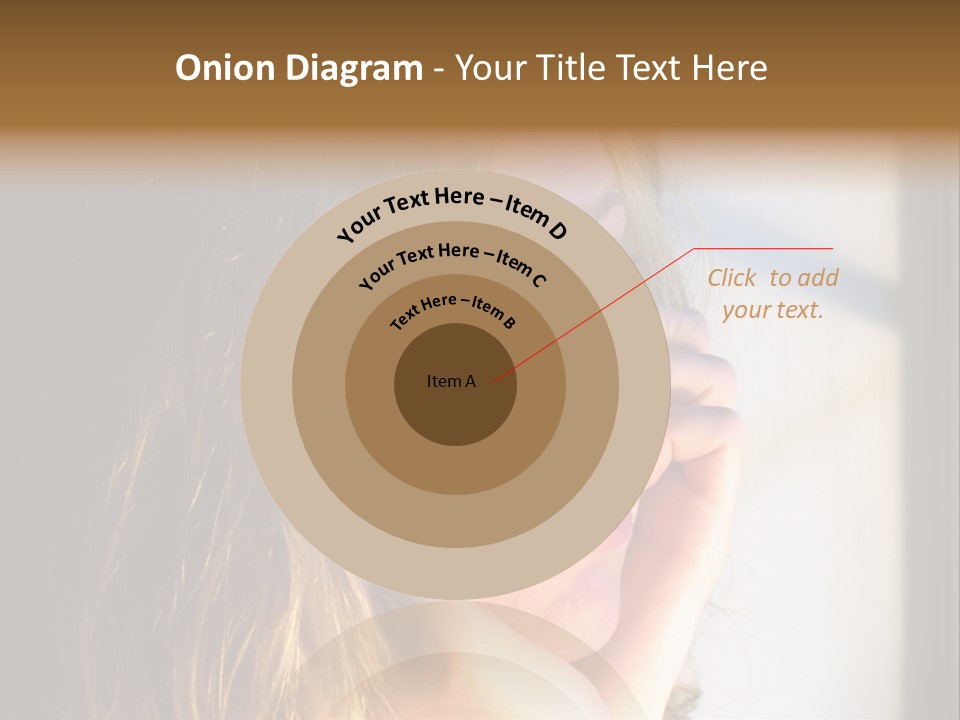 A Woman Looking Out A Window With Her Hand On Her Face PowerPoint Template