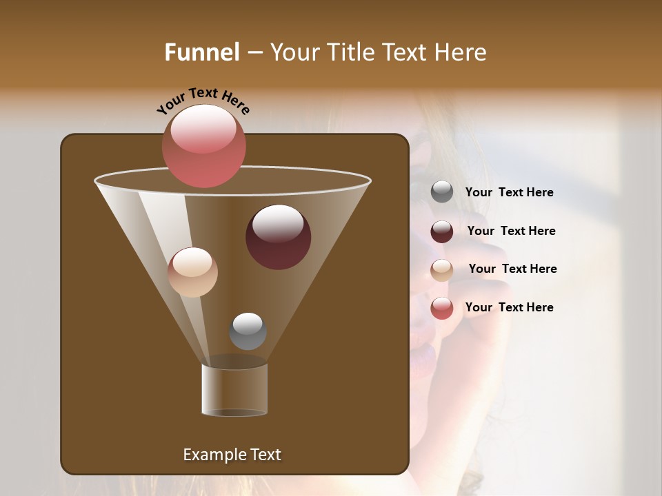 A Woman Looking Out A Window With Her Hand On Her Face PowerPoint Template