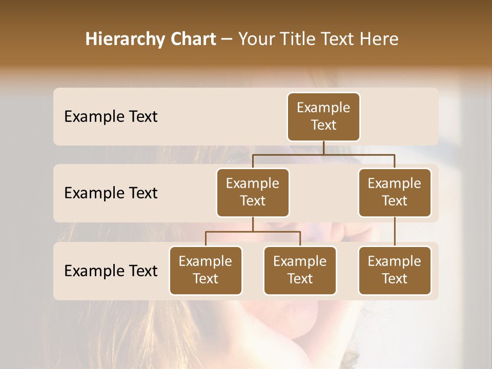 A Woman Looking Out A Window With Her Hand On Her Face PowerPoint Template