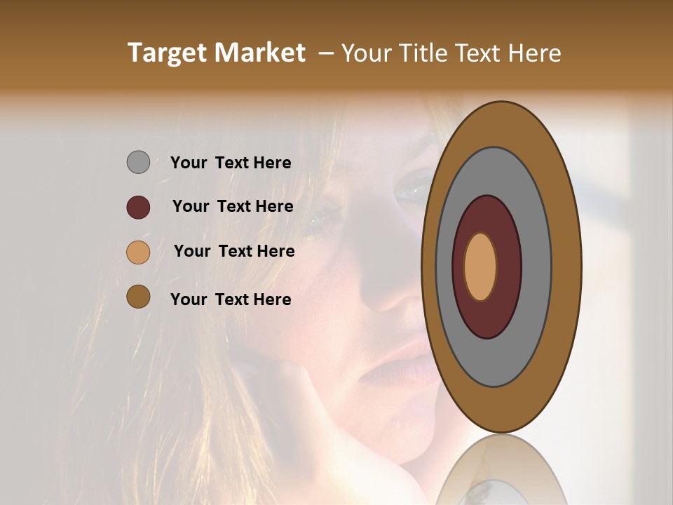 A Woman Looking Out A Window With Her Hand On Her Face PowerPoint Template