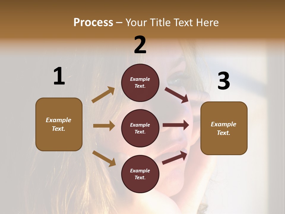 A Woman Looking Out A Window With Her Hand On Her Face PowerPoint Template
