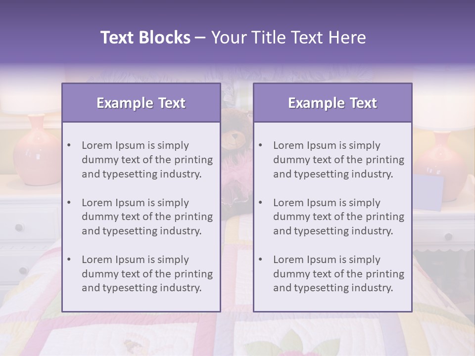 Pretty Kids Room, Toddlers Pink Bedroom Decor Style PowerPoint Template