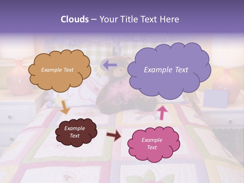 Pretty Kids Room, Toddlers Pink Bedroom Decor Style PowerPoint Template