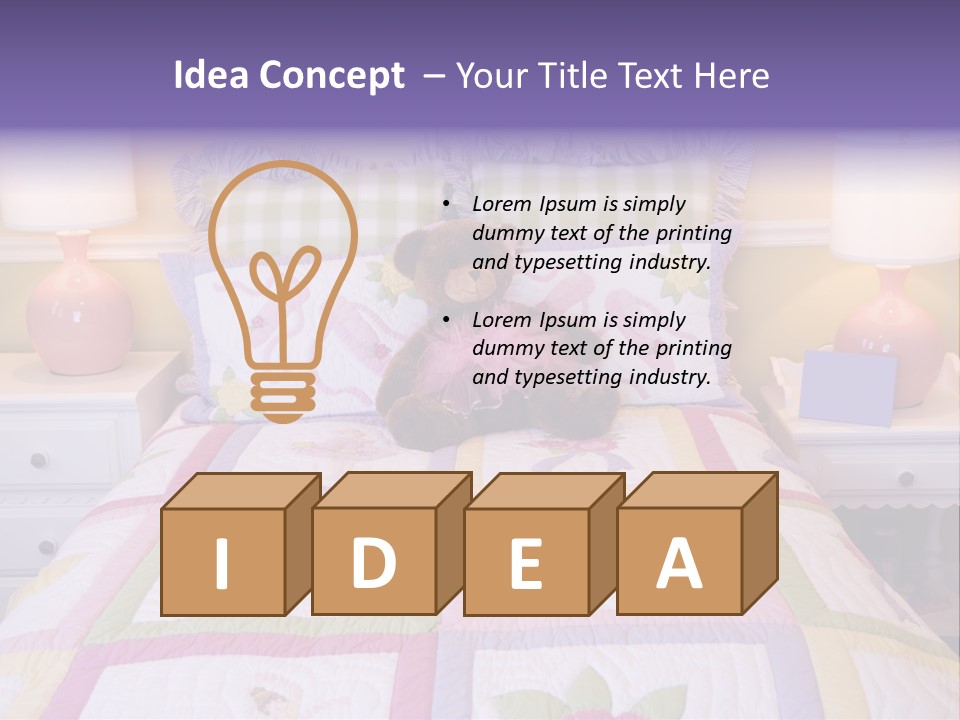 Pretty Kids Room, Toddlers Pink Bedroom Decor Style PowerPoint Template