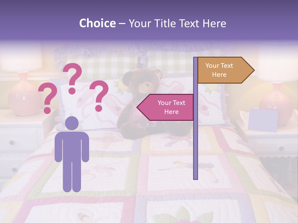 Pretty Kids Room, Toddlers Pink Bedroom Decor Style PowerPoint Template