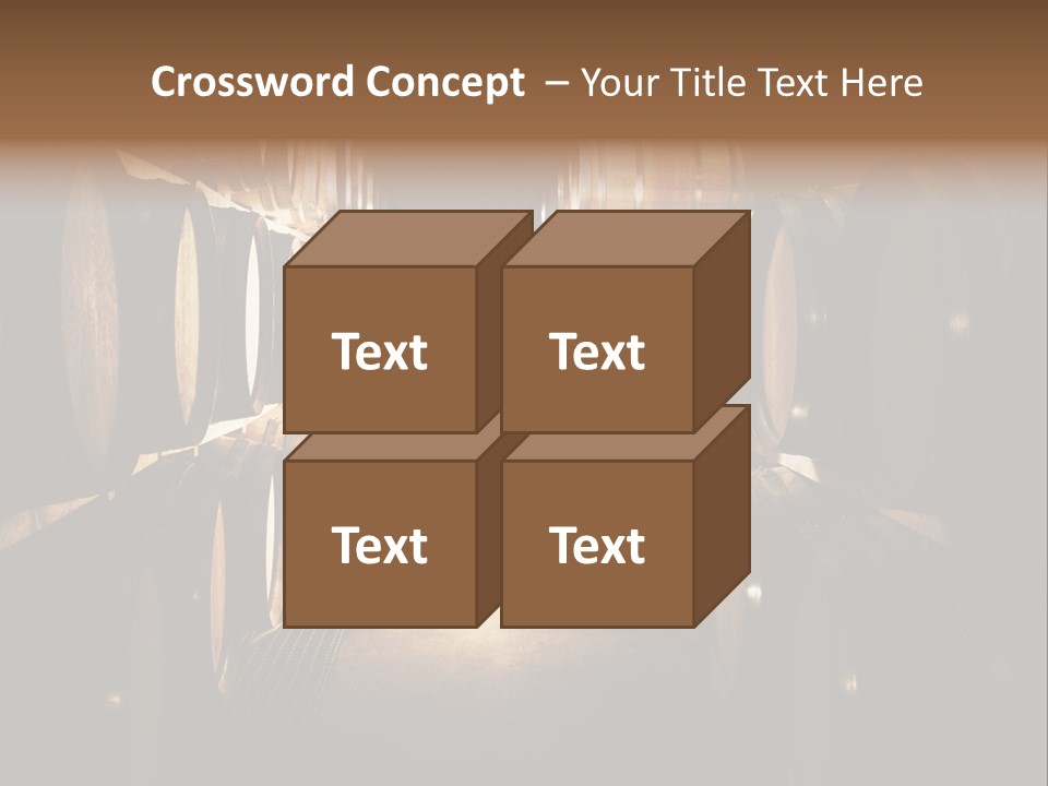 French Oak Barrels With Wine Being Stored In Pleisir De Merle Wine Cellar In Franschhoek, Western Cape, South Africa PowerPoint Template