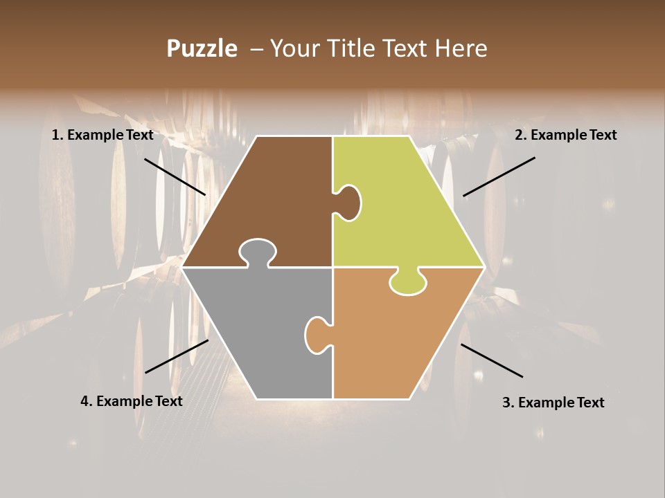 French Oak Barrels With Wine Being Stored In Pleisir De Merle Wine Cellar In Franschhoek, Western Cape, South Africa PowerPoint Template