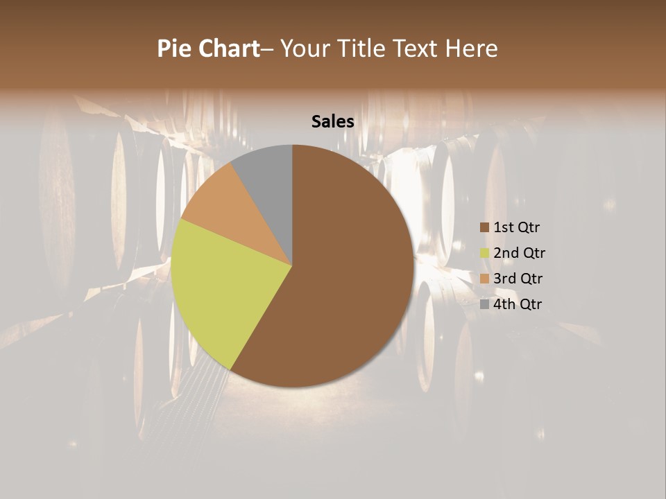 French Oak Barrels With Wine Being Stored In Pleisir De Merle Wine Cellar In Franschhoek, Western Cape, South Africa PowerPoint Template