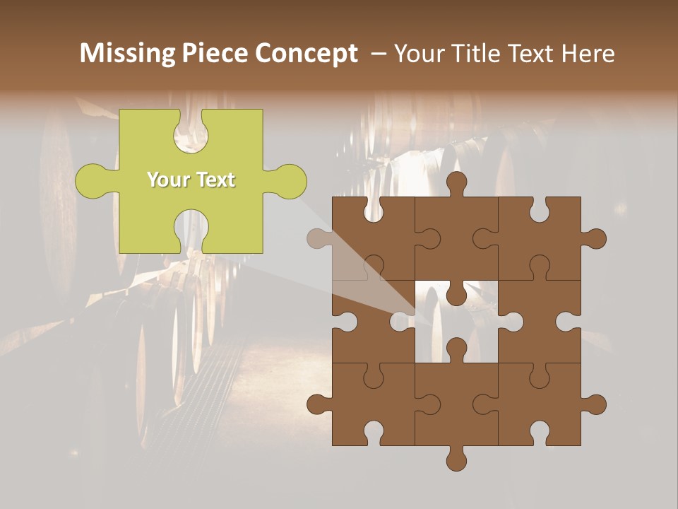 French Oak Barrels With Wine Being Stored In Pleisir De Merle Wine Cellar In Franschhoek, Western Cape, South Africa PowerPoint Template