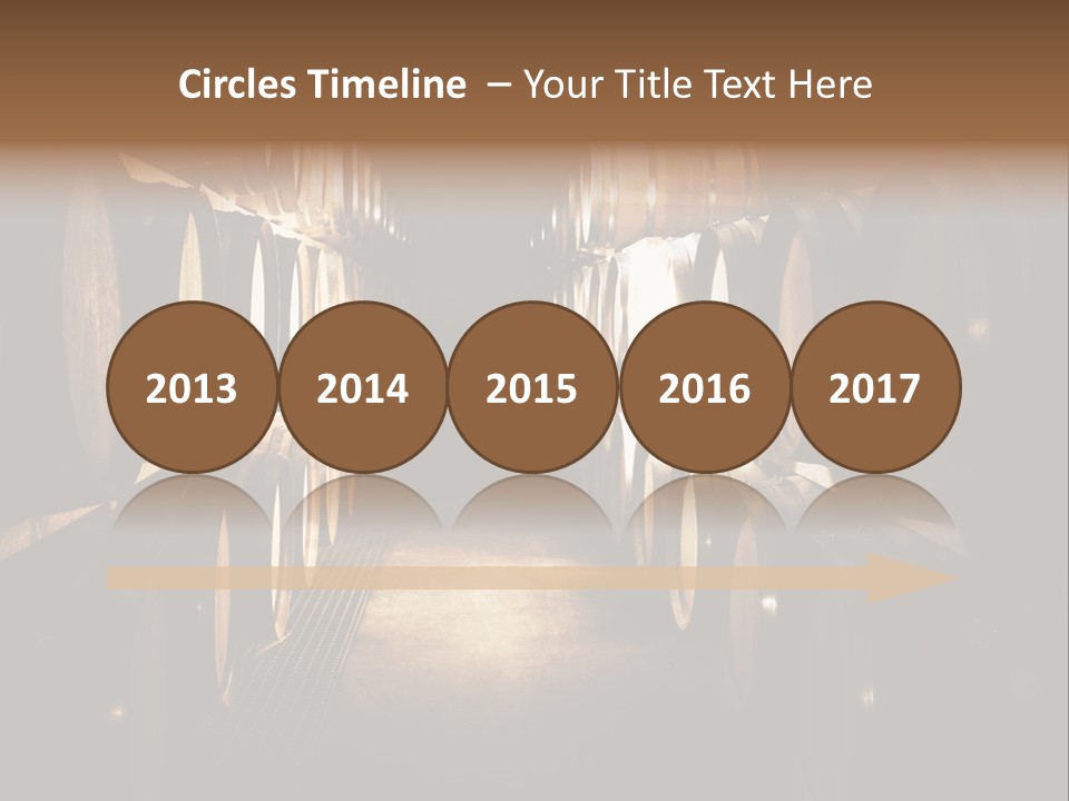 French Oak Barrels With Wine Being Stored In Pleisir De Merle Wine Cellar In Franschhoek, Western Cape, South Africa PowerPoint Template