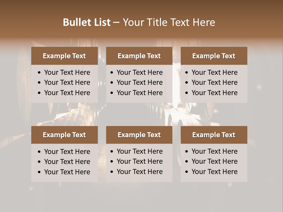 French Oak Barrels With Wine Being Stored In Pleisir De Merle Wine Cellar In Franschhoek, Western Cape, South Africa PowerPoint Template