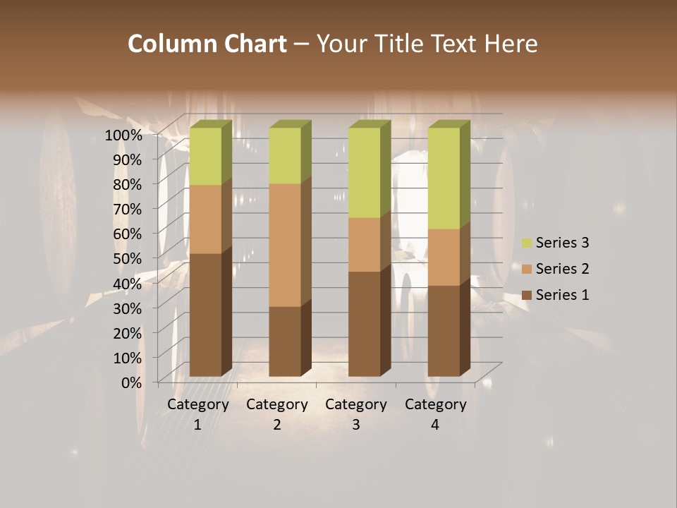 French Oak Barrels With Wine Being Stored In Pleisir De Merle Wine Cellar In Franschhoek, Western Cape, South Africa PowerPoint Template