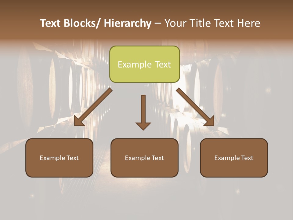 French Oak Barrels With Wine Being Stored In Pleisir De Merle Wine Cellar In Franschhoek, Western Cape, South Africa PowerPoint Template