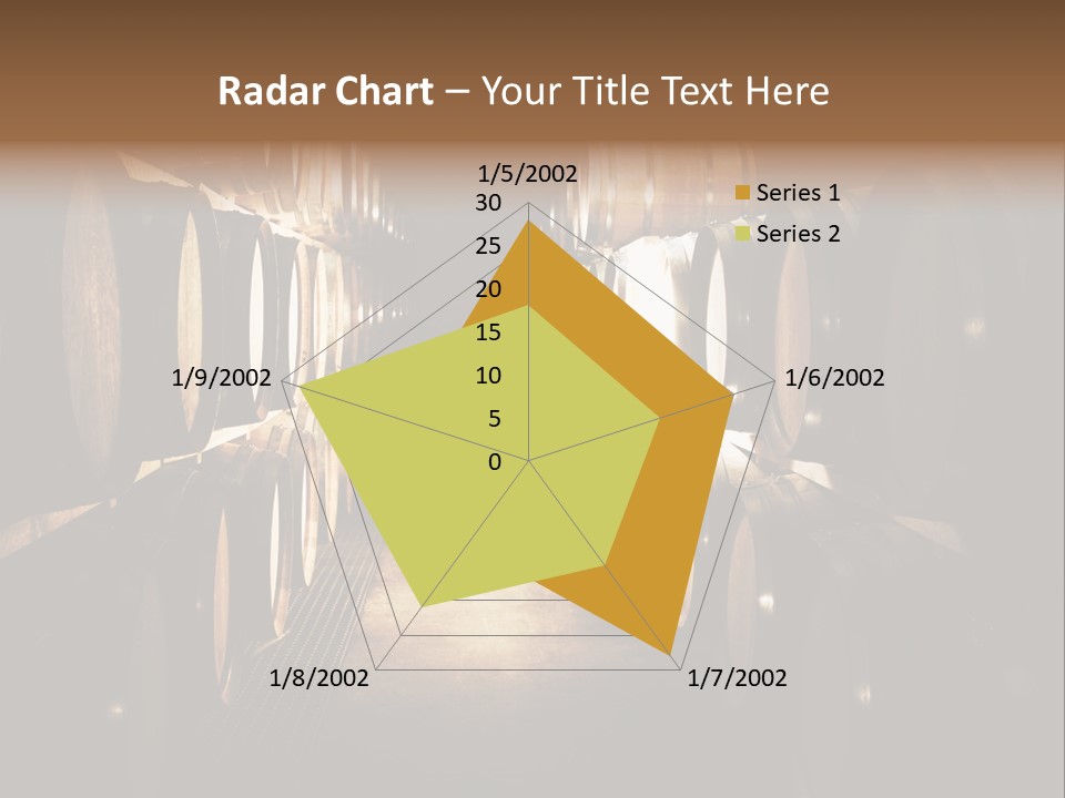 French Oak Barrels With Wine Being Stored In Pleisir De Merle Wine Cellar In Franschhoek, Western Cape, South Africa PowerPoint Template
