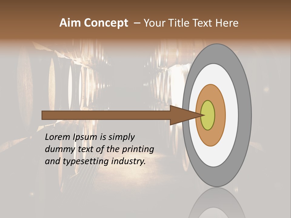 French Oak Barrels With Wine Being Stored In Pleisir De Merle Wine Cellar In Franschhoek, Western Cape, South Africa PowerPoint Template